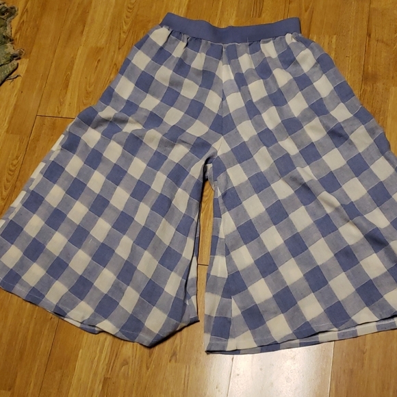 L'ATISTE Pants - NWT L'Atiste wide leg buffalo check culottes M